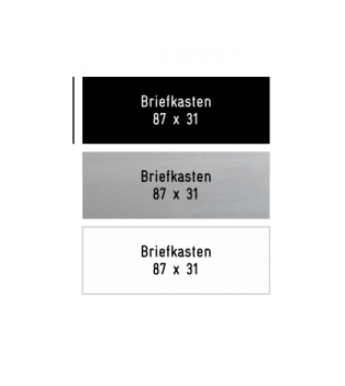 Briefkastenschild 87x31 mm