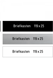 Briefkastenschild Schweizer AG, 119x25 mm