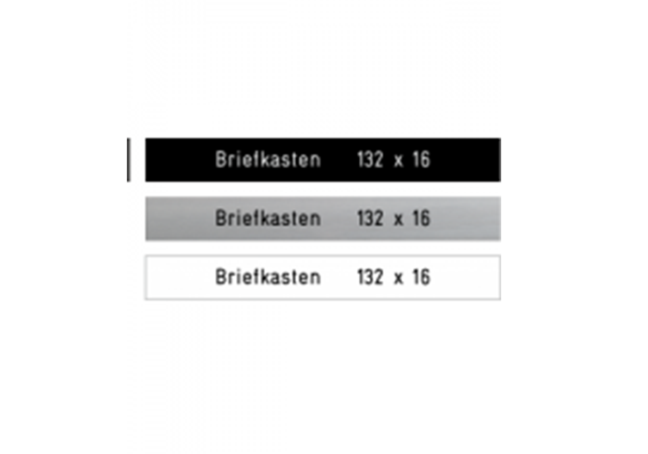 Briefkastenschild 132x16 mm