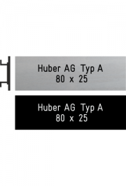 Briefkastenschild Huber, Typ A, 80x25 mmBriefkastenschild Huber, Typ A, 80x25 mm