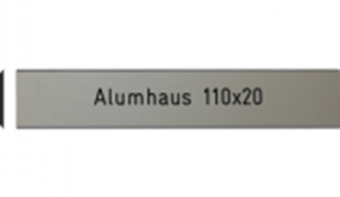 Briefkastenschild Alumhaus, 110x20 mm