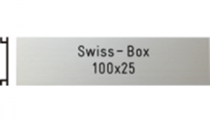 Briefkastenschild Swiss Box, 100x25 mm