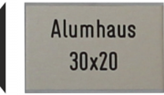 Briefkastenschild Alumhaus, 30x20 mm