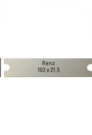 Briefkastenschild Renz, 102x21.4x1 mm