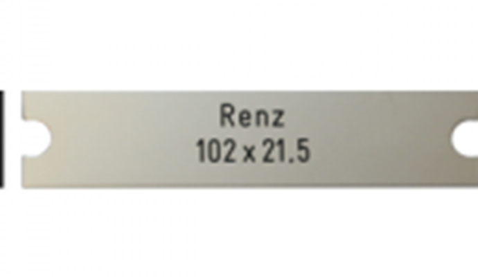 Briefkastenschild Renz, 102x21.4x1 mm