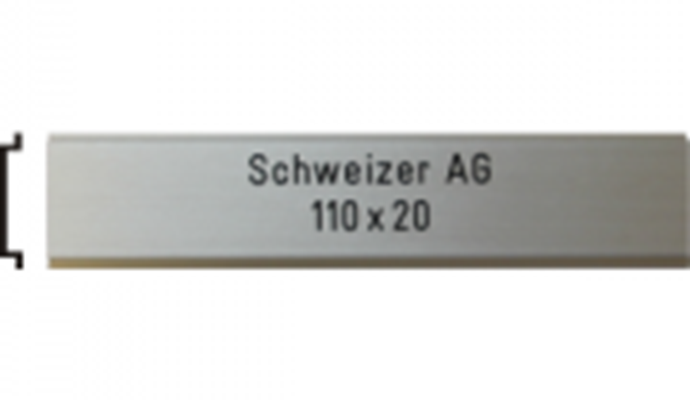 Briefkastenschild Schweizer AG, 110x20 mm