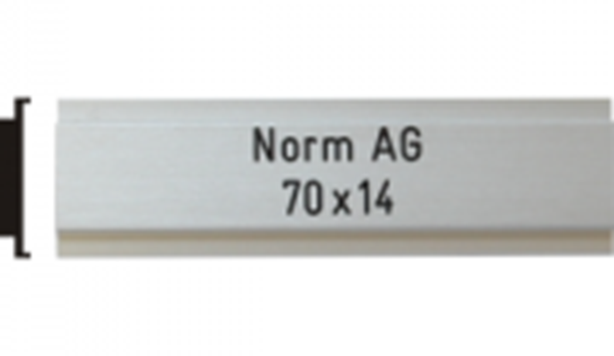 Briefkastenschild Norm AG, 70x14 mm